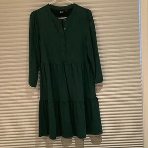 GAP Women's Dark Green Long Sleeve Dress